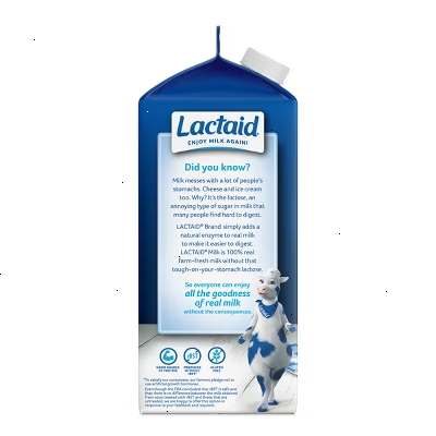 Lactaid Lactose Free 2% Reduced Fat Milk - 0.5gal