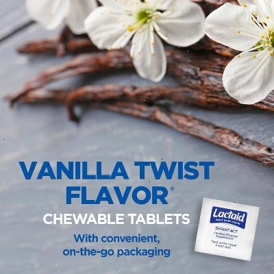 Lactaid Fast Act Intolerance Chewable Tablet Vanilla Flavor 60 ct