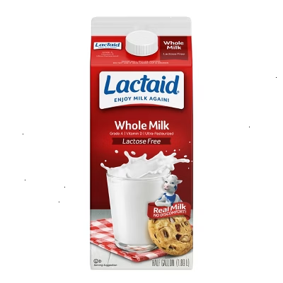 Lactaid Lactose Free 2% Reduced Fat Milk - 0.5gal